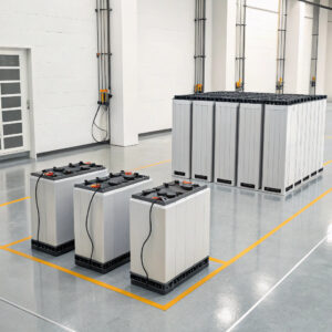 Assortment of different battery types and sizes, from small cells to larger packs