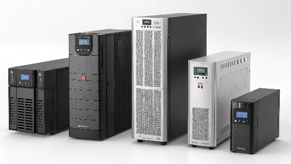 Assortment of different UPS models from a product line