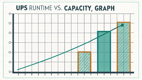 Graph showing UPS runtime increasing with UPS capacity for a typical PC load