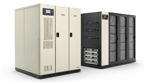 Large whole-house UPS unit compared to a smaller home network UPS