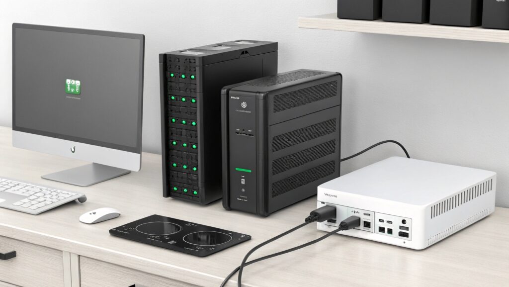UPS protecting workstation