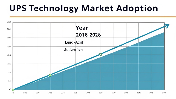 A graph showing the rapid market adoption of Lithium-Ion UPS technology