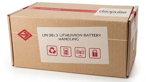 A shipping box with correct UN38.3 lithium battery handling labels