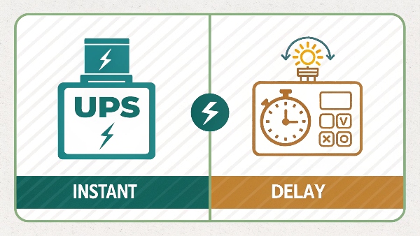 A simple infographic comparing a UPS with an 