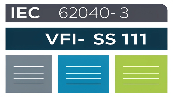 A technical diagram showing the IEC 62040-3 classification code broken down into its three parts