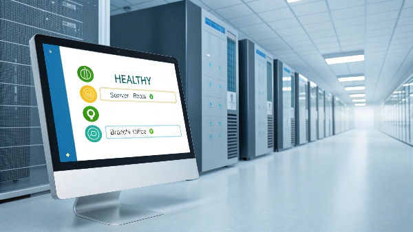 An image of a network dashboard showing the healthy status of multiple Smart-UPS units