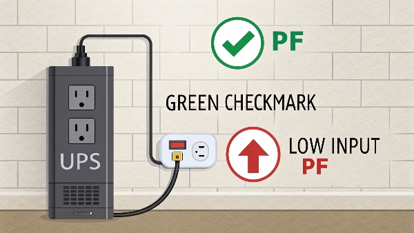 Image showing a UPS plugged into a wall socket, with a 