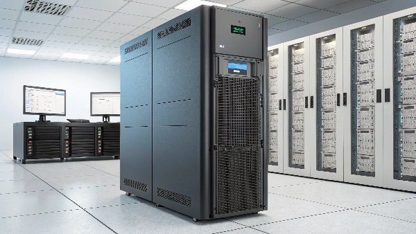 Our new 6kVA Lithium-Ion UPS alongside a larger 10kW UPS model to show scale and market positioning