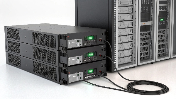 Two specialized UPS units correctly wired in a parallel redundant configuration