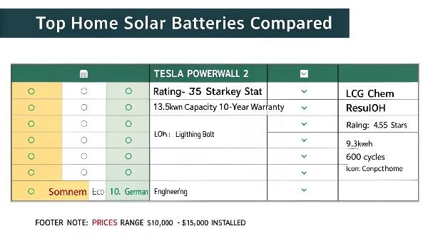 Battery comparison chart