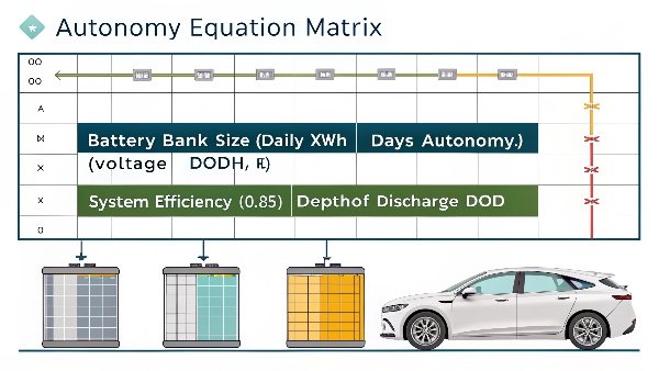 Battery sizing calculation diagram