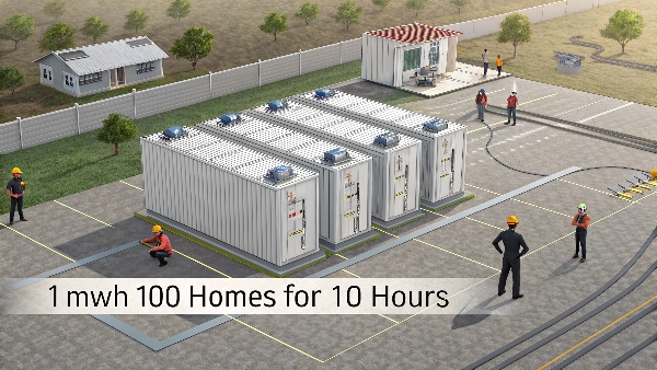 Grid-scale battery installation