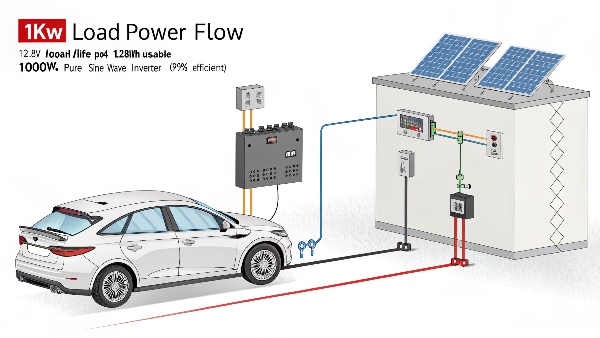 LiFePO4 battery powering a solar inverter system