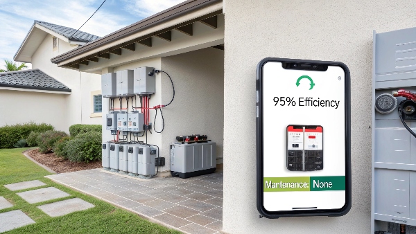 Lithium solar battery installation