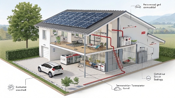 Solar battery setup