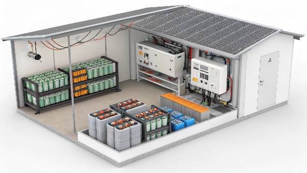 Modern lithium battery solar installation showing clean setup
