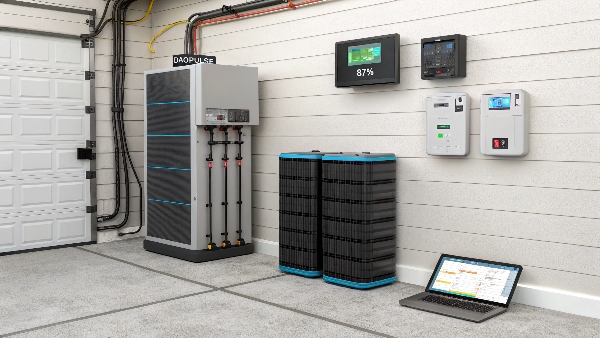Modern solar battery installation