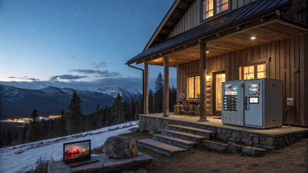 Off-grid battery setup