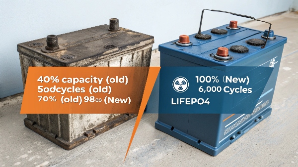 Old vs new batteries comparison