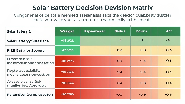 Solar battery decision