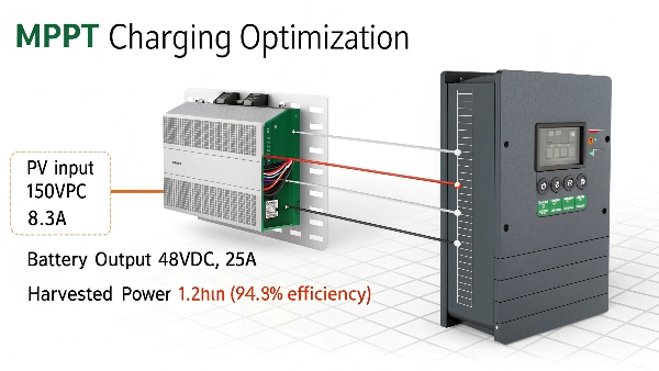 Solar charge controller connected to LiFePO4 battery