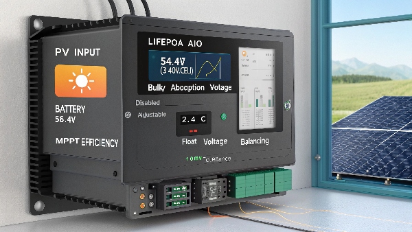 Solar charge controller with LiFePO4 settings