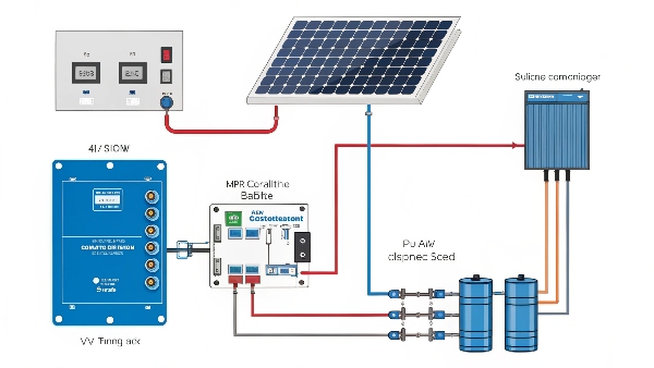 Solar panel charging lithium battery