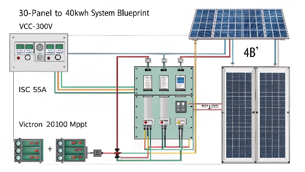 Solar panel to battery connection diagram