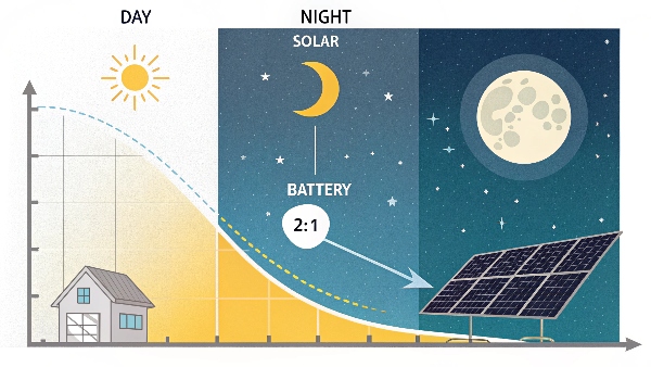 Solar to battery ratio