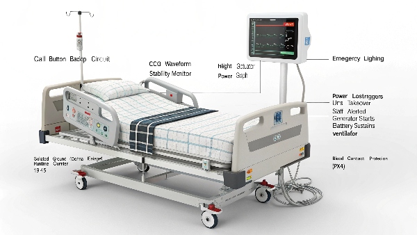 Hospital bed power system