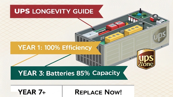 Commercial UPS lifespan infographic